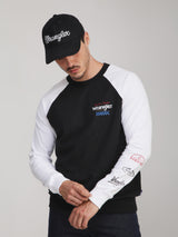 REGULAR FIT RODEO RACING COLLECTION MEN'S LONG SLEEVE T-SHIRT BLACK