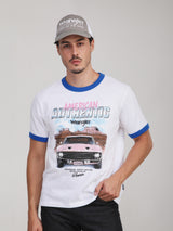 REGULAR FIT RODEO RACING COLLECTION MEN'S SHORT SLEEVE T-SHIRT WHITE