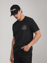 REGULAR FIT RODEO RACING COLLECTION MEN'S SHORT SLEEVE T-SHIRT BLACK