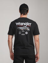 REGULAR FIT RODEO RACING COLLECTION MEN'S SHORT SLEEVE T-SHIRT BLACK