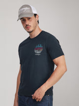 เสื้อยืดแขนสั้นผู้ชาย คอลเลคชั่น RODEO RACING ทรงตรง สีกรมท่า