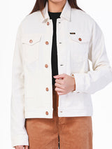 เสื้อแจ็คเก็ตผู้หญิง คอลเลคชั่น LEGEND OF WRANGLER ทรงตรง สีครีม