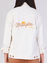 เสื้อแจ็คเก็ตผู้หญิง คอลเลคชั่น LEGEND OF WRANGLER ทรงตรง สีครีม