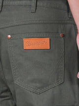 กางเกงคาร์โก้ขายาวผู้ชาย FRONTIER FIT เอวกลาง ทรงกระบอก สีเขียวมะกอก