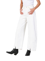 กางเกงยีนส์ผู้หญิง คอลเลคชั่น EVERYDAY WITH WRANGLER BARREL FIT เอวสูง ทรงขากว้าง สีขาว