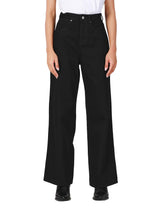 กางเกงยีนส์ผู้หญิง คอลเลคชั่น EVERYDAY WITH WRANGLER LOOSE FIT เอวสูง ทรงหลวม สีดำ