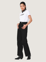 กางเกงยีนส์ผู้หญิง คอลเลคชั่น EVERYDAY WITH WRANGLER LOOSE FIT เอวสูง ทรงหลวม สีดำ