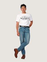เสื้อยืดแขนสั้นผู้ชาย คอลเลคชั่น EVERYDAY WITH WRANGLER ทรงตรง สีครีม