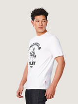 เสื้อยืดแขนสั้นผู้ชาย คอลเลคชั่น EVERYDAY WITH WRANGLER ทรงตรง สีขาว