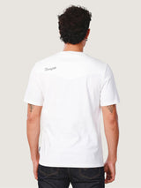 เสื้อยืดแขนสั้นผู้ชาย คอลเลคชั่น EVERYDAY WITH WRANGLER ทรงตรง สีขาว