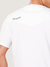 เสื้อยืดแขนสั้นผู้ชาย คอลเลคชั่น EVERYDAY WITH WRANGLER ทรงตรง สีขาว