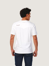 เสื้อยืดแขนสั้นผู้ชาย คอลเลคชั่น EVERYDAY WITH WRANGLER ทรงตรง สีขาว