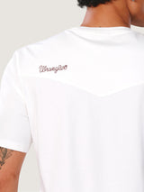 เสื้อยืดแขนสั้นผู้ชาย คอลเลคชั่น EVERYDAY WITH WRANGLER ทรงตรง สีขาว