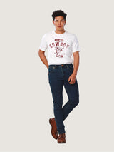 เสื้อยืดแขนสั้นผู้ชาย คอลเลคชั่น EVERYDAY WITH WRANGLER ทรงตรง สีขาว