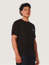 เสื้อยืดแขนสั้นผู้ชาย คอลเลคชั่น EVERYDAY WITH WRANGLER ทรงตรง สีดำ