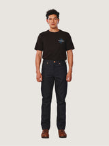 เสื้อยืดแขนสั้นผู้ชาย คอลเลคชั่น EVERYDAY WITH WRANGLER ทรงตรง สีดำ