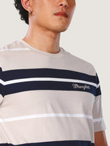 เสื้อยืดแขนสั้นผู้ชาย คอลเลคชั่น EVERYDAY WITH WRANGLER ทรงตรง สีเบจ