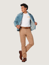 กางเกงขายาวผู้ชาย คอลเลคชั่น EVERYDAY WITH WRANGLER 13MWZ FIT เอวกลาง ทรงตรง สีกากี