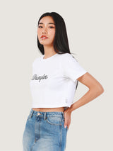 CROPPED FIT EVERYDAY WITH WRANGLER COLLECTION WOMEN'S TEE SHORT SLEEVE WHITE