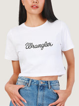 CROPPED FIT EVERYDAY WITH WRANGLER COLLECTION WOMEN'S TEE SHORT SLEEVE WHITE