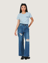 REGULAR FIT EVERYDAY WITH WRANGLER COLLECTION WOMEN'S TEE SHORT SLEEVE BLUE