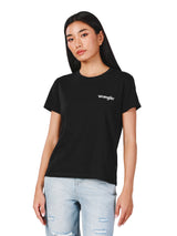 REGULAR FIT EVERYDAY WITH WRANGLER COLLECTION WOMEN'S SHORT SLEEVE T-SHIRT BLACK
