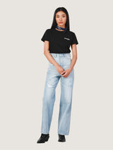 REGULAR FIT EVERYDAY WITH WRANGLER COLLECTION WOMEN'S SHORT SLEEVE T-SHIRT BLACK