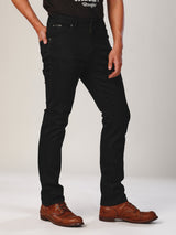 EVERYDAY WITH WRANGLER COLLECTION TEXAS SLIM FIT MID RISE SLIM MEN'S JEANS BLACK