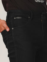 EVERYDAY WITH WRANGLER COLLECTION TEXAS SLIM FIT MID RISE SLIM MEN'S JEANS BLACK