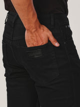 EVERYDAY WITH WRANGLER COLLECTION TEXAS SLIM FIT MID RISE SLIM MEN'S JEANS BLACK