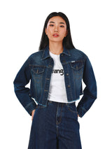 CROPPED FIT EVERYDAY WITH WRANGLER COLLECTION WOMEN'S DENIM JACKET DARK INDIGO