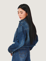 CROPPED FIT EVERYDAY WITH WRANGLER COLLECTION WOMEN'S DENIM JACKET DARK INDIGO