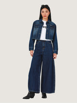CROPPED FIT EVERYDAY WITH WRANGLER COLLECTION WOMEN'S DENIM JACKET DARK INDIGO