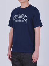 เสื้อยืดแขนสั้นผู้ชาย คอลเลคชั่น EVERYDAY WITH WRANGLER ทรงตรง สีกรมท่า
