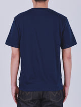 เสื้อยืดแขนสั้นผู้ชาย คอลเลคชั่น EVERYDAY WITH WRANGLER ทรงตรง สีกรมท่า