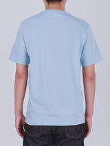 เสื้อยืดแขนสั้นผู้ชาย คอลเลคชั่น EVERYDAY WITH WRANGLER ทรงตรง สีฟ้า