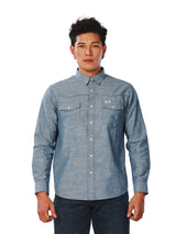 REGULAR FIT EVERYDAY WITH WRANGLER COLLECTION MEN'S SHIRT SHORT SLEEVE MID INDIGO