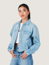 REGULAR FIT EVERYDAY WITH WRANGLER COLLECTION WOMEN'S DENIM JACKET LIGHT INDIGO