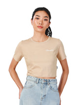 CROPPED FIT EVERYDAY WITH WRANGLER COLLECTION WOMEN'S SHORT SLEEVE T-SHIRT BROWN