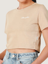 CROPPED FIT EVERYDAY WITH WRANGLER COLLECTION WOMEN'S SHORT SLEEVE T-SHIRT BROWN