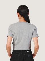เสื้อยืดแขนสั้นผู้หญิง คอลเลคชั่น EVERYDAY WITH WRANGLER CROPPED FIT สีเทา