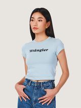 SLIM FIT EVERYDAY WITH WRANGLER COLLECTION WOMEN'S TEE SHORT SLEEVE BLUE