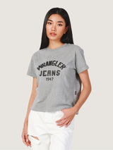 เสื้อยืดแขนสั้นผู้หญิง คอลเลคชั่น EVERYDAY WITH WRANGLER RELAXED FIT สีเทา