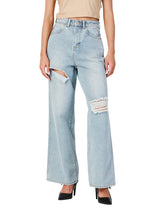 LOOSE FIT EVERYDAY WITH WRANGLER COLLECTION HIGH RISE RELAXED WOMEN'S JEANS LIGHT INDIGO