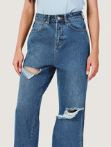 LOOSE FIT EVERYDAY WITH WRANGLER COLLECTION HIGH RISE WOMEN'S JEANS MID INDIGO