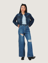 LOOSE FIT EVERYDAY WITH WRANGLER COLLECTION HIGH RISE WOMEN'S JEANS MID INDIGO