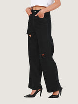 LOOSE FIT EVERYDAY WITH WRANGLER COLLECTION HIGH RISE WOMEN'S JEANS BLACK