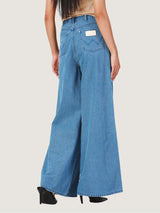 WIDE LEG FIT EVERYDAY WITH WRANGLER COLLECTION MID RISE WOMEN'S JEANS LIGHT INDIGO