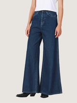 WIDE LEG FIT EVERYDAY WITH WRANGLER COLLECTION MID RISE WOMEN'S JEANS DARK INDIGO