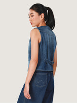 เสื้อกั๊กผู้หญิง คอลเลคชั่น EVERYDAY WITH WRANGLER สียีนส์เข้ม